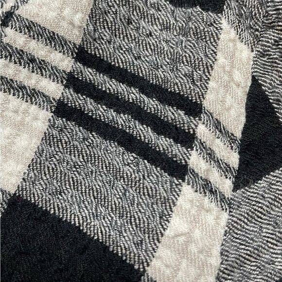 ANTHROPOLOGIE Cloth & Stone Long Sleeve Button Down Shirt Black White Medium - Picture 5 of 6